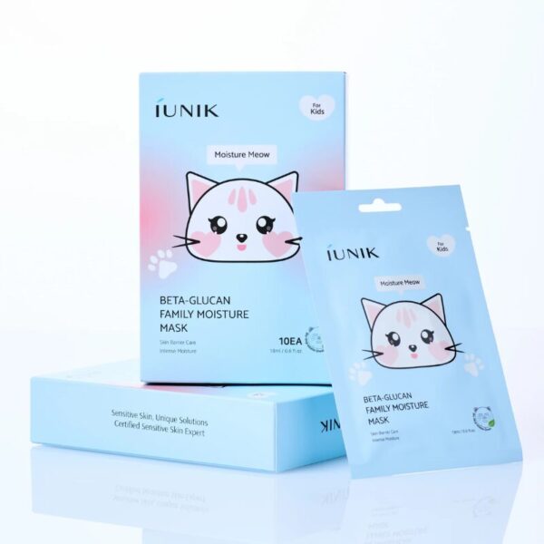 iunik beta glucan family moisture sheet mask for kids