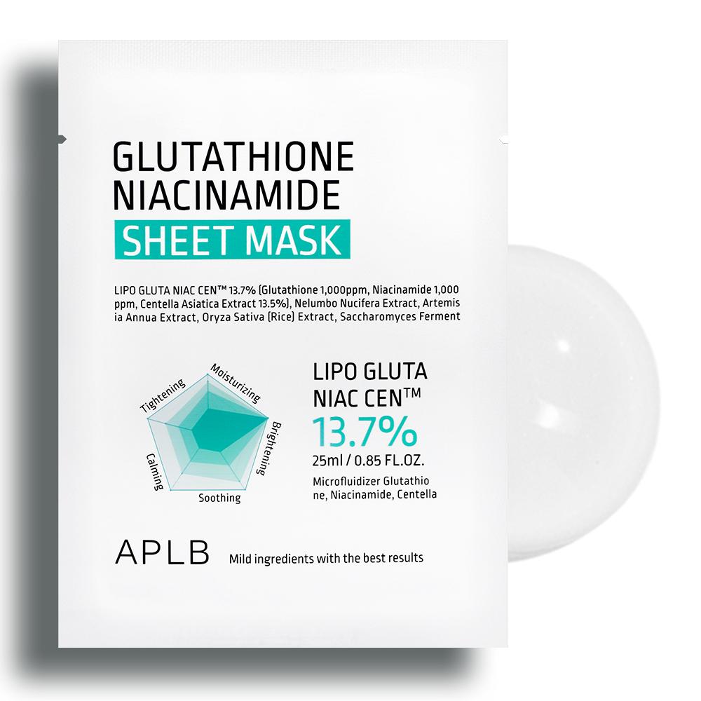 cca6b37d-5594-4e7d-a9ee-4438622de126 APLB - Glutathione Niacinamide Sheet Mask - Image 1