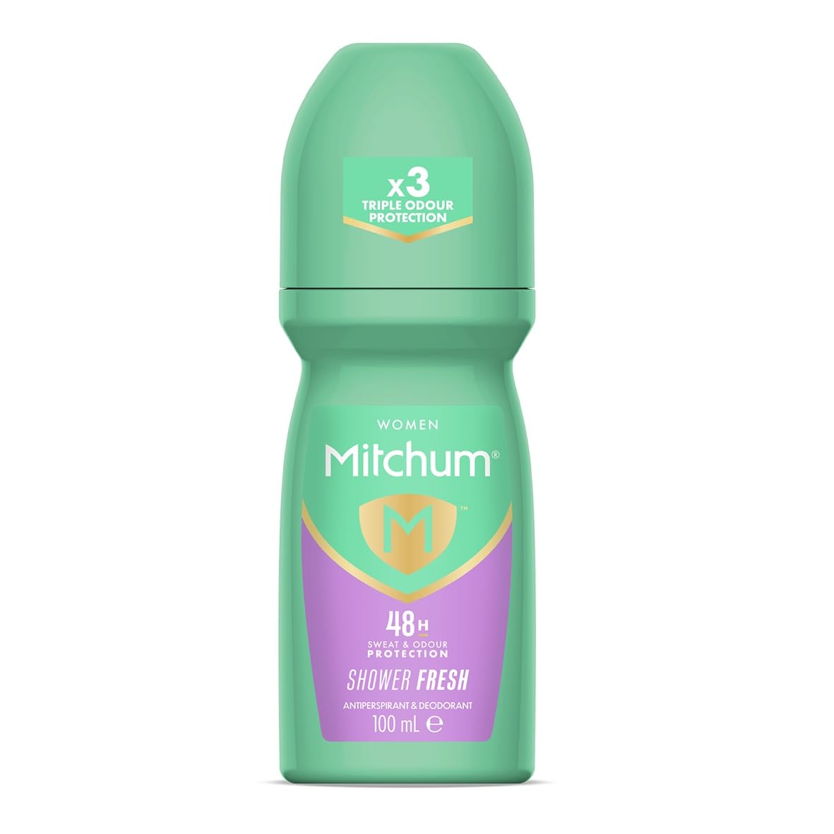 51J5xaD0s-L Mitchum - Women 48HR Protection Roll-On Deodorant & Antiperspirant Shower Fresh - Image 1