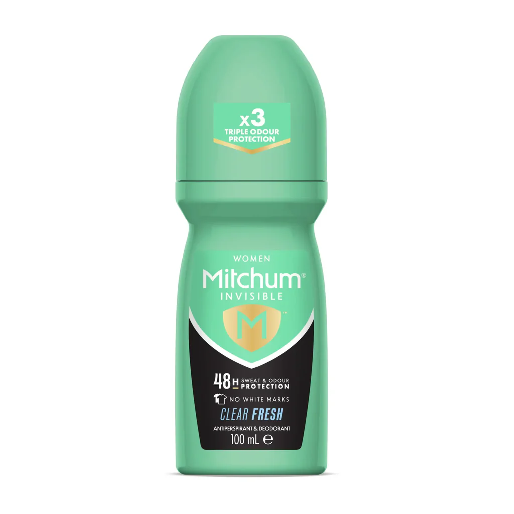 UK_RollOn_ClearFresh_100ml_FOP MITCHUM - Women 48H Roll-On Clear Fresh Invisible - Image 1