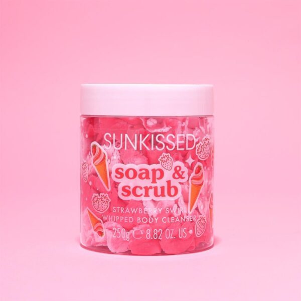 Sunkissed - Soap and Scrub Whip Strawberry Swirl Body Cleanser